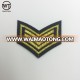 Metallic embroidery blank back patch design for clothing accessory