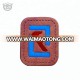 New design shoe thin pu leather label embossed patch