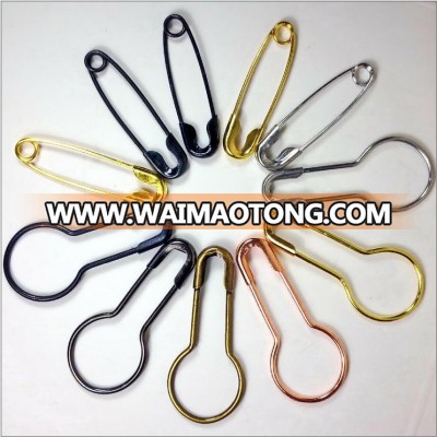 22mm electroplated metal colorful global shaped safety pin for clothing hang tag