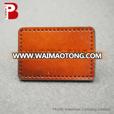 China manufacture direct customized series dark brown leather patch for clothings